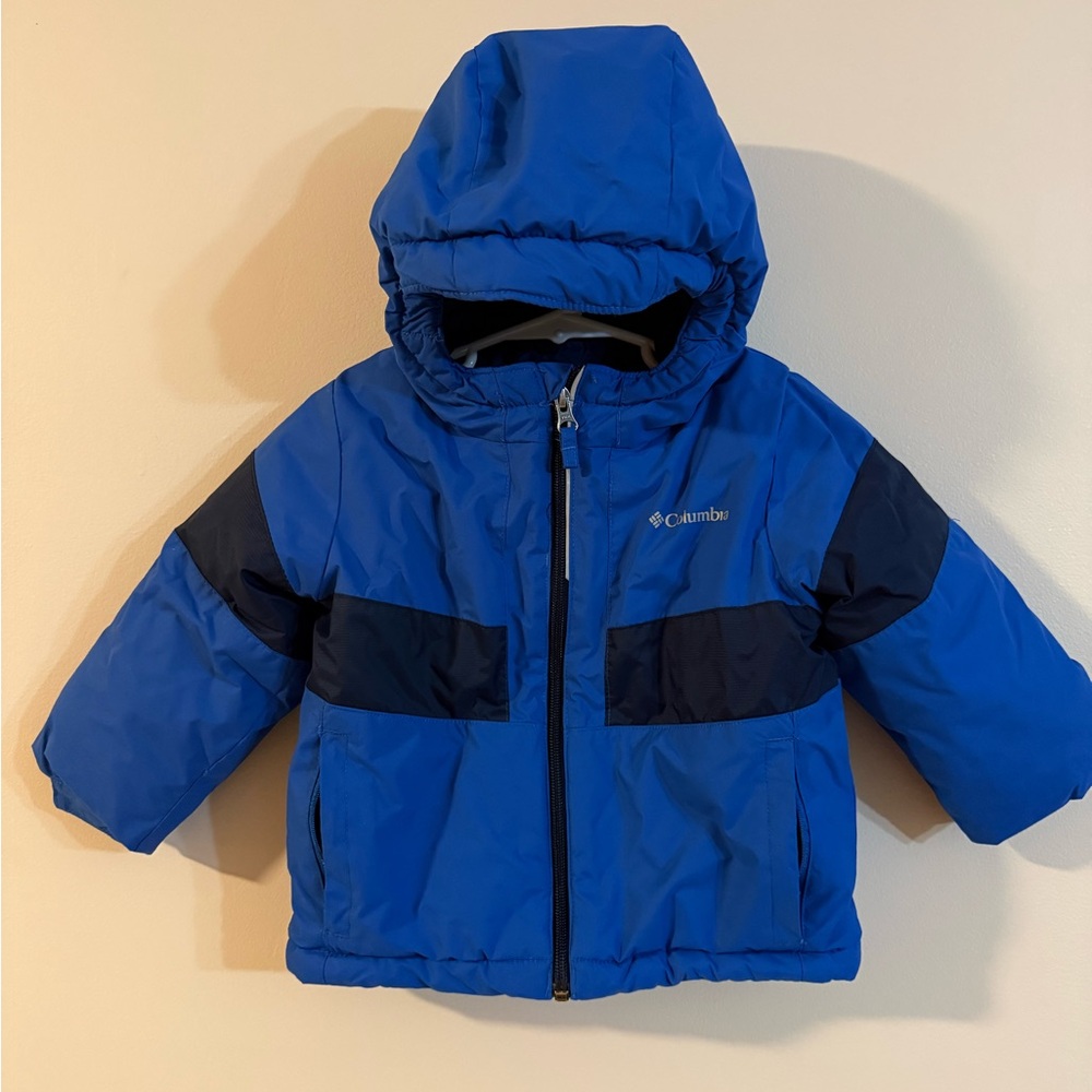 Columbia Royal Blue and Navy Kids' Insulated Hooded Jacket 3T